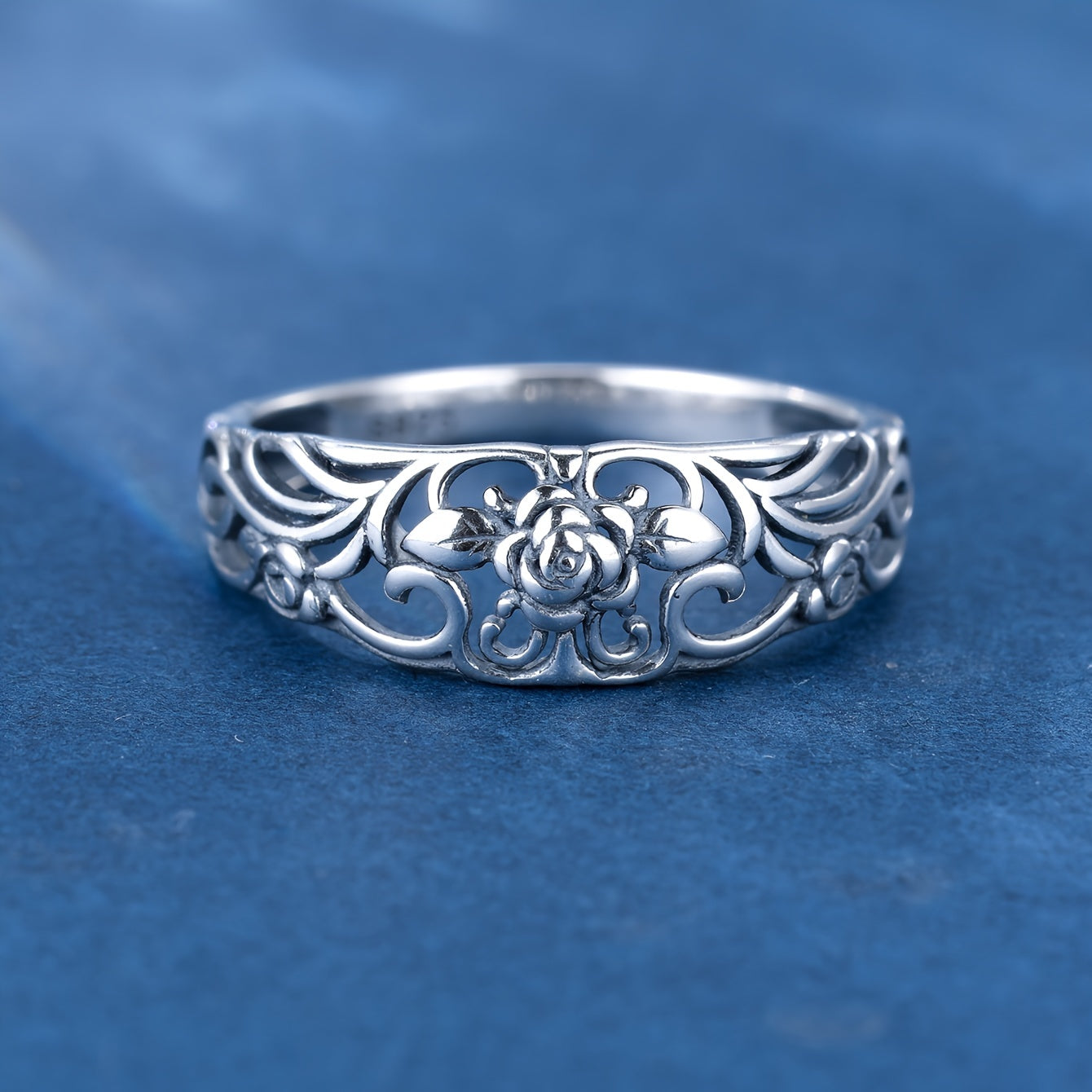 925 Sterling Silver Ring Delicate Rose Design Symbol Of Beauty And Romance High Quality Engagement \u002F Wedding Ring With Gift Box